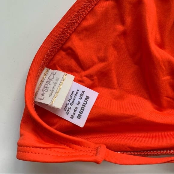 L*Space Audrey Bikini Top Orange - Picture 3 of 3